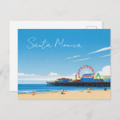 サンタモニカピアカリフォルニアロサンゼルス ポストカード (正面/裏面)