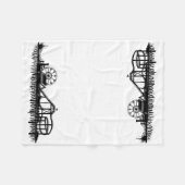 サンタモニカピアロサンゼルスカリフォルニアビーチ フリースブランケット (正面(横))