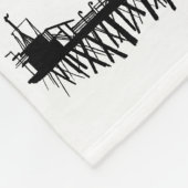 サンタモニカピアロサンゼルスカリフォルニアビーチ フリースブランケット (角)