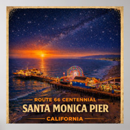 サンタモニカピア カリフォルニア センテニアル ポスター