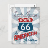 サンタモニカルート66ヴィンテージアメリカカリフォルニア ポストカード (正面/裏面)