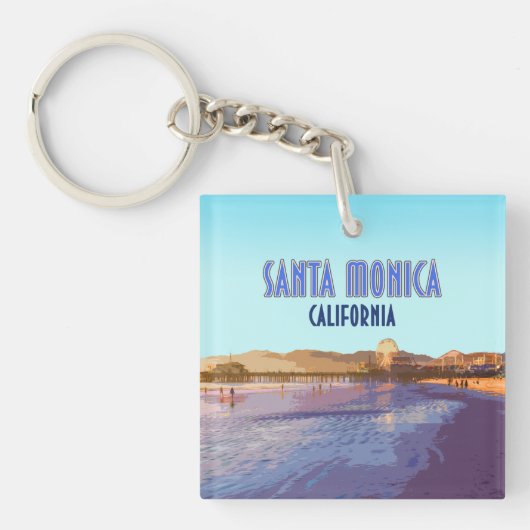 サンタモニカロサンゼルスカリフォルニアヴィンテージ キーホルダー (正面)