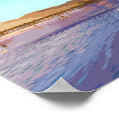 サンタモニカロサンゼルスカリフォルニアヴィンテージ ポスター (角)