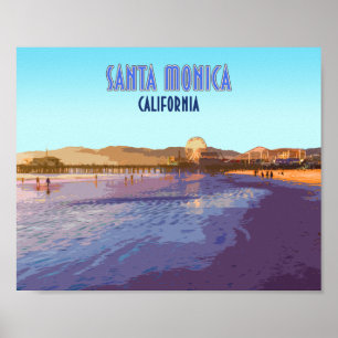 サンタモニカロサンゼルスカリフォルニアヴィンテージ ポスター