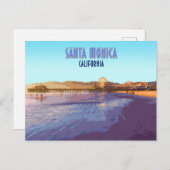 サンタモニカロサンゼルスカリフォルニアヴィンテージ ポストカード (正面/裏面)