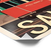 サンタモニカヴィンテージ旅行イラストレーション ポスター (コーナー)