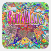 サンタモニカ危険因子ステッカー スクエアシール (正面)