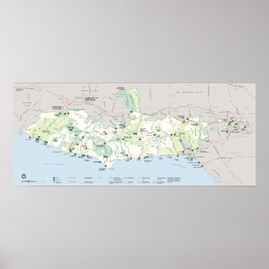 サンタモニカ山脈国家保養区 ポスター (正面)