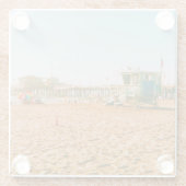 サンタモニカ州ビーチ、ロサンゼルス、カリフォルニア ガラスコースター (裏面)