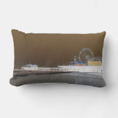 サンタモニカ桟橋の逆グレーブラウン写真編集 ランバークッション (正面)