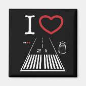 サンタモニカ空港滑走路21角磁石 マグネット (正面)