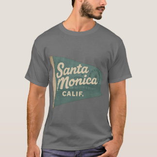 サンタモニカ カリフォルニア ペナント Tシャツ