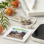 「サンタモニカ・ガーデンからの挨拶」 Keychain キーホルダー (正面右)
