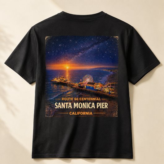 サンタモニカ・ピア ルート66 センテニアル サンセット Tシャツ