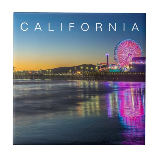 サンタモニカ・ピア | ロサンゼルス, カリフォルニア タイル (正面)
