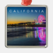 サンタモニカ・ピア | ロサンゼルス, カリフォルニア メタルオーナメント (正面)