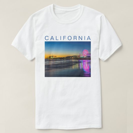 サンタモニカ・ピア | ロサンゼルス, カリフォルニア Tシャツ (デザイン正面)