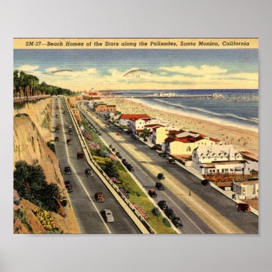サンタモニカCA，カリフォルニア，星の家々， ポスター (正面)