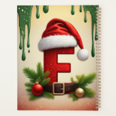 サンタモノグラムのFの文字 クリスマスのアクセント付き 🎅 プランナー手帳 (裏面)