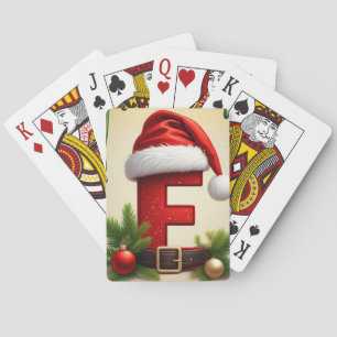 サンタモノグラムのFの文字 クリスマスアクセント 🎅 トランプ