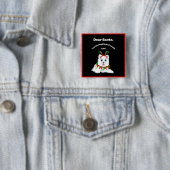 サンタモ親愛ーがいけな可愛いサモエー小妖精や小人 缶バッジ (インサイチュ)