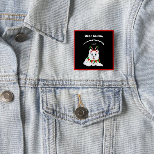 サンタモ親愛ーがいけな可愛いサモエー小妖精や小人 缶バッジ (インサイチュ)