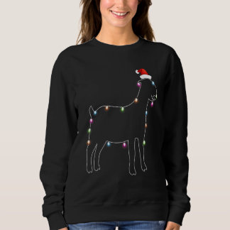 サンタヤギ クリスマス カラフルLEDライト クリスマス ヤギ スウェットシャツ