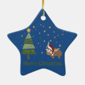 サンタヤクのクリスマスシーン セラミックオーナメント (裏面)