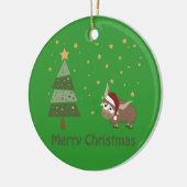 サンタヤッククリスマスシーン セラミックオーナメント (左)