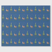 サンタヤッククリスマスシーン ラッピングペーパー (フラット)