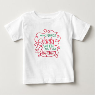 サンタユニセックスベビーTシャツが必要 ベビーTシャツ