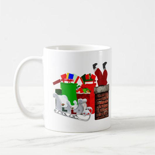 サンタユニセックスー コーヒーマグカップ (左)