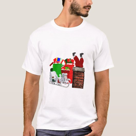 サンタユニセックスー Tシャツ (正面)