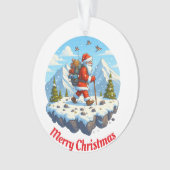サンタユニークマウンテン登山 オーナメント (正面)