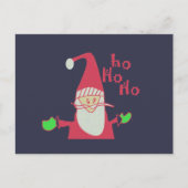 サンタユーモアのあるウィズフェスティバルホーホホ ポストカード (正面)