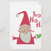 サンタユーモアのあるウィズフェスティバルホーホホ 便箋 (正面/裏面)
