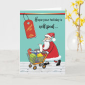 サンタユーモアのあるーが休日を満喫 カード (黄色い花)