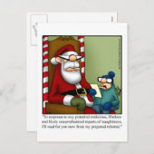 サンタユーモアのクリスマスポストカード シーズンポストカード (正面/裏面)