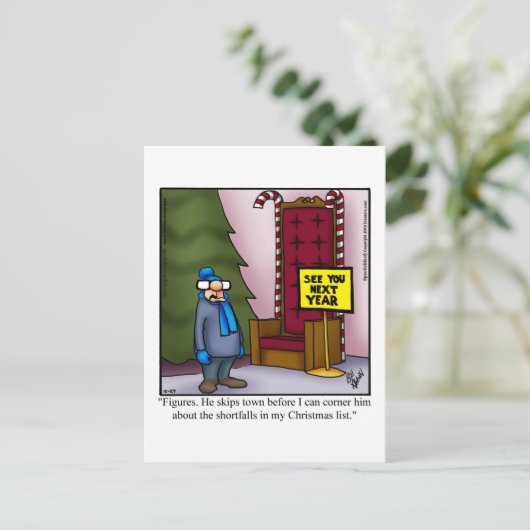 サンタユーモアのクリスマスポストカード シーズンポストカード (スタンド正面)
