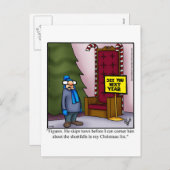 サンタユーモアのクリスマスポストカード シーズンポストカード (正面/裏面)