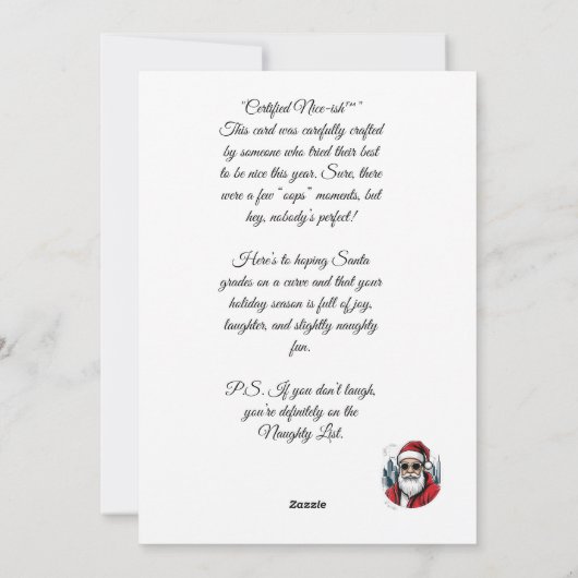 サンタユー カード 1 (裏面)