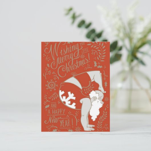 サンタヨガクリスマスポストカード シーズンポストカード (スタンド正面)