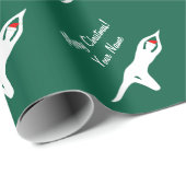 サンタヨガマスタースクリスおもしろいマスホリデイ ラッピングペーパー (ロールコーナー)