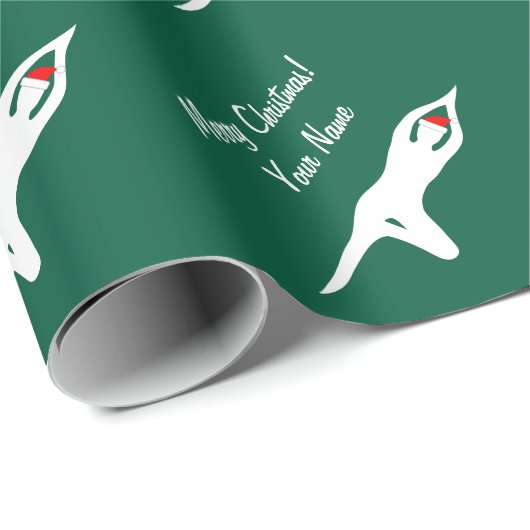 サンタヨガマスタースクリスおもしろいマスホリデイ ラッピングペーパー (ロールコーナー)