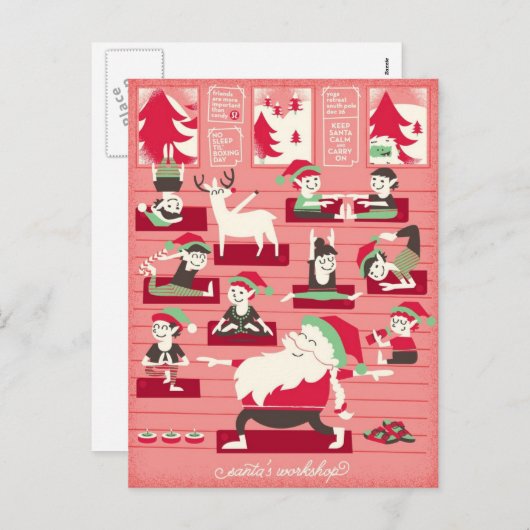 サンタヨガワークショップクリスマスポストカード シーズンポストカード (正面/裏面)