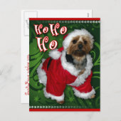 サンタヨークシャーテリアはがき シーズンポストカード (正面/裏面)