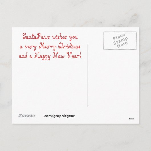 サンタヨークシャーテリアはがき シーズンポストカード (裏面)