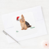 サンタヨークシャーテリアギフトシール スクエアシール (封筒)