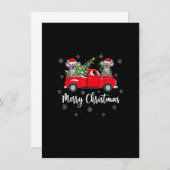 サンタライディングおもしろいクリスマスツリートラックコアラChri 招待状 (正面/裏面)