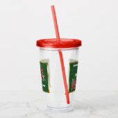 サンタライディングキャンディトレインレターグリーン金ゴールド アクリルタンブラー (左)